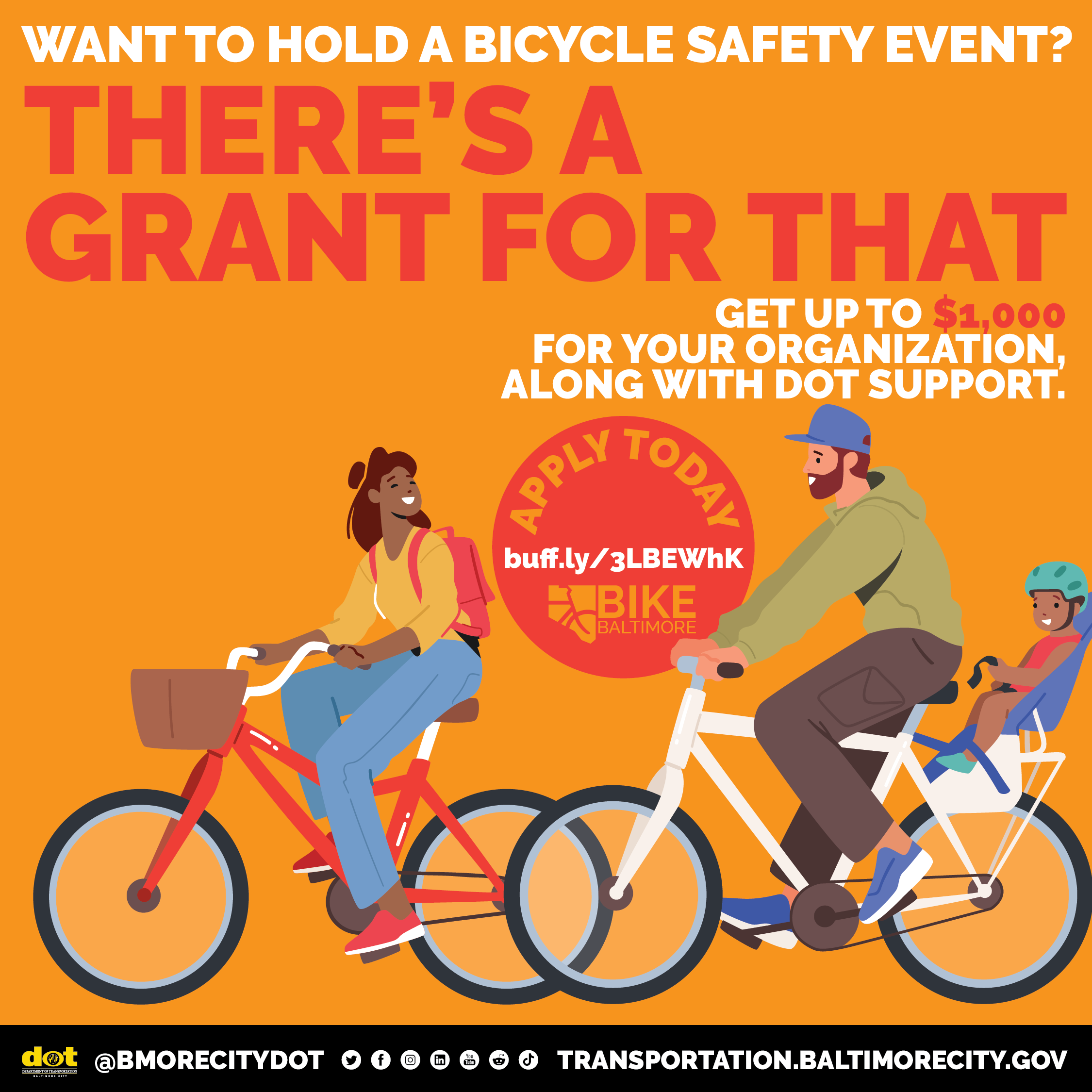 Want to hold a bicycle safety event? There's a grant for that!